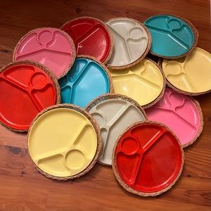 Vintage picnic plates set of 12